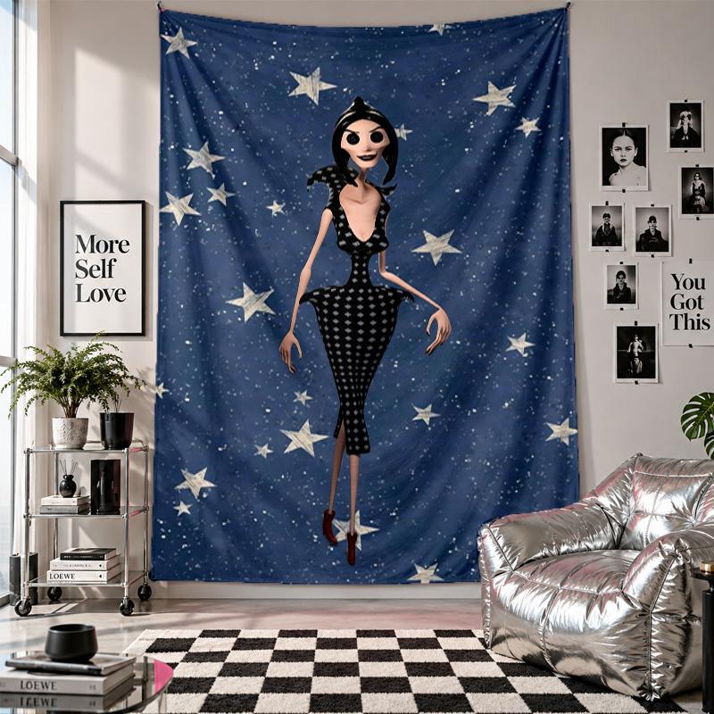 Wall TapestryCoraline Other Mother Art Hanging Cloth Decorative Background Cover for Room Decoration