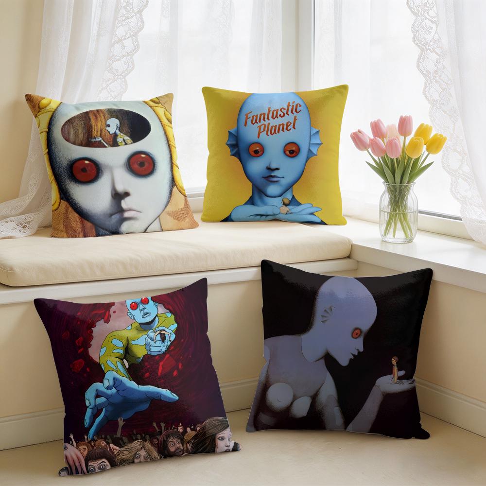 Fantastic La Planete Sauvage Cushion Cover Square Short Plush Pillow Case Living Room Sofa Home Decor Funda X
