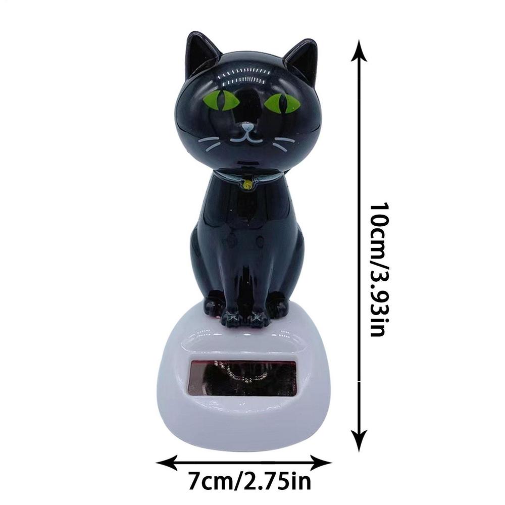 Solar Powered Dancing Cat Cute Solar Powered Swinging Cat Dashboard Decoration Animated Swing Cat Decor for Car ornaments gifts