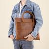 Men's Lightweight 15-inch Genuine Leather Laptop Bag - Crazy Horse Cowhide