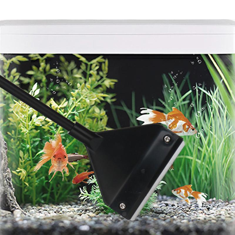 Aquarium Cleaner Tool Fish Tank Flat Sand Algae Removal Dual-Use Glass Algae Removal Scraper Household Cleaning Supplies Tool