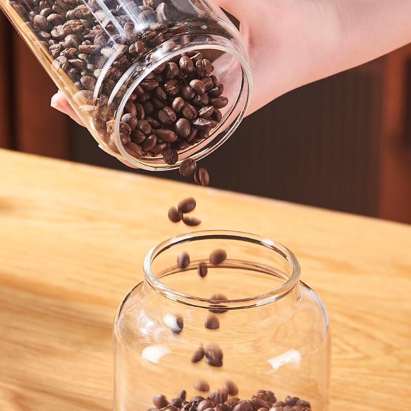 Transparent Glass Storage Jar with Acacia Wood Lid