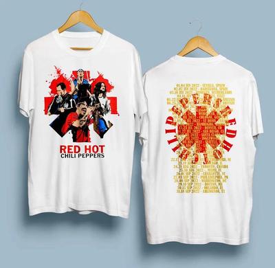 T-shirt Tour Red Hot Chili Peppers Rossa Vintage Hot Chili S-5XL