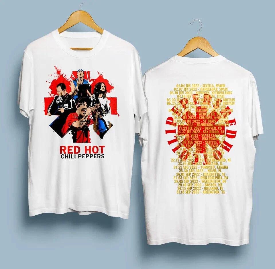 Red Hot Chili Peppers Tour Tee Red Vintage Hot Chili T-Shirt S-5XL 2XL