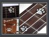 XP Design Guitar Bass Ukulele Cat Paw Inlay Sticker Fingerboard Musical Instrument Reflective Sticker Cat Paw (Silver Design)