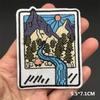 Embroidered Clothing Thermoadhesive Patches Iron-On Punk Landscape Embroidered Patches For Clothing Band Clorhing Stickers
