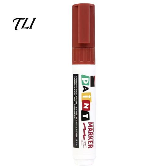 Plastic Surface Paint Pens 12 Colors Flat Tip Marker, Oil Based Broad Pen for Metal Tire Steel Glass Leather, Waterproof Quick Dry Touch Up