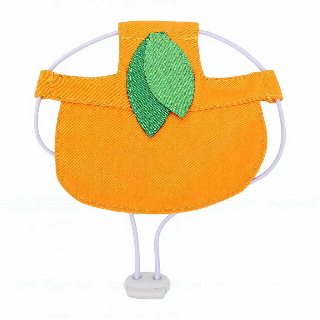 Dog Outdoor Hat Sun Protection Hat with Ear Hole Summer Cute Pet Cap for Small Dog Teddy Bear Pomeranian Orange