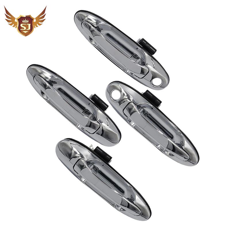 Exterior Door Handle for Toyota Land Cruiser LC100 Fj100 1997-2007, Accessories, Front and Rear, Left and Right silver