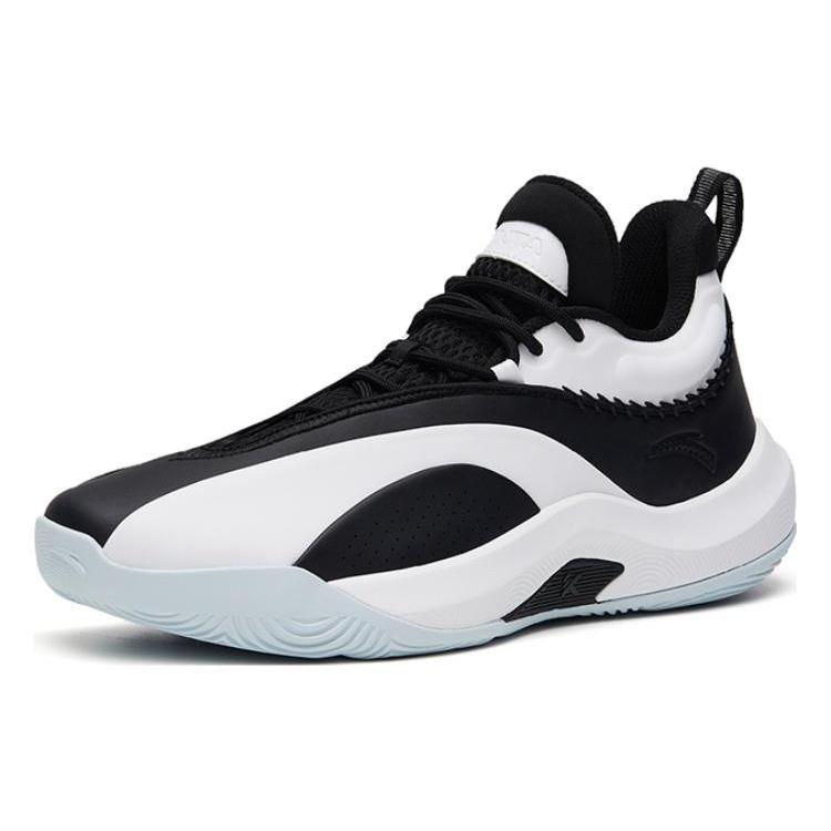 Anta KT Team Cushioning Slip Resistant Abrasion Resistant Low top Basketball Shoes Men's Black White 112331612-2