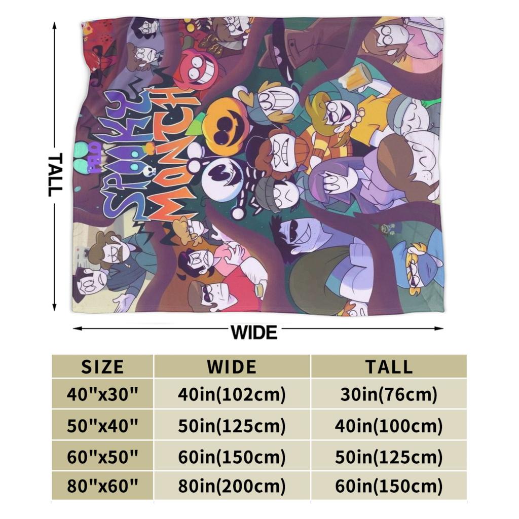 Spooky Month Blanket Quality Warm Soft Throw Blanket Winter Airplane Travel Couch Chair Sofa Bed Aesthetic Bedspread