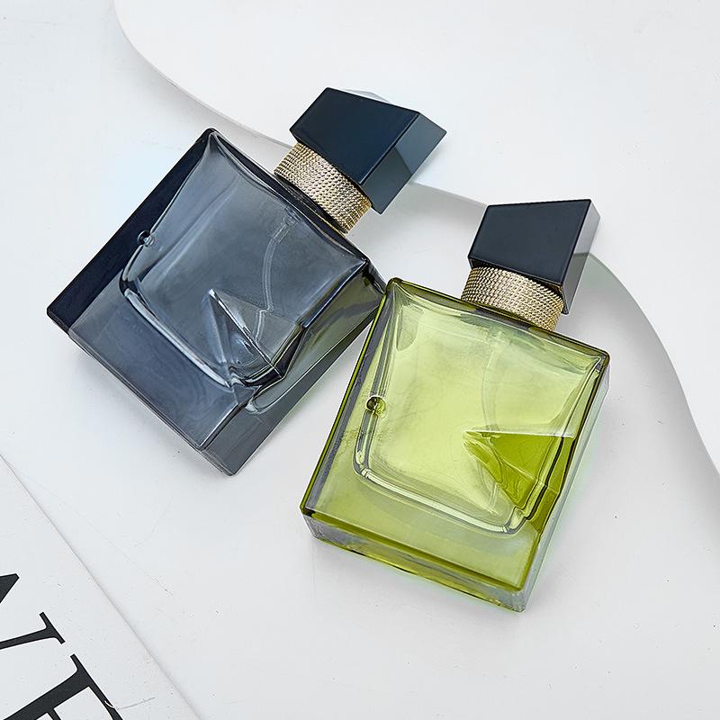 30ml Square Glass Crimp-Top Perfume Bottle with Spray Nozzle