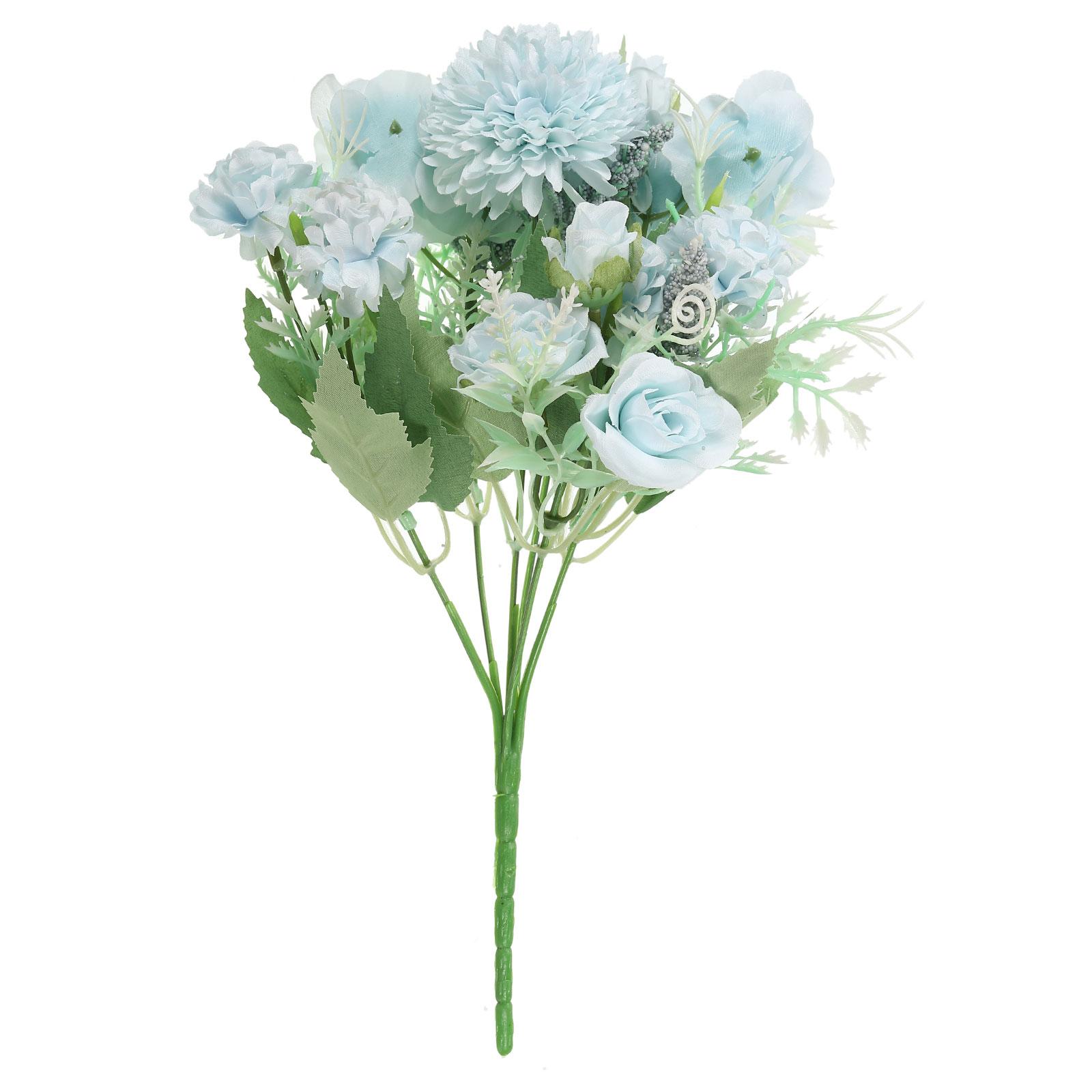 

7 веток искусственная шелковая роза гортензия со стеблем, искусственные цветы искусственный декор букет для свадьбы, дома, офиса синий