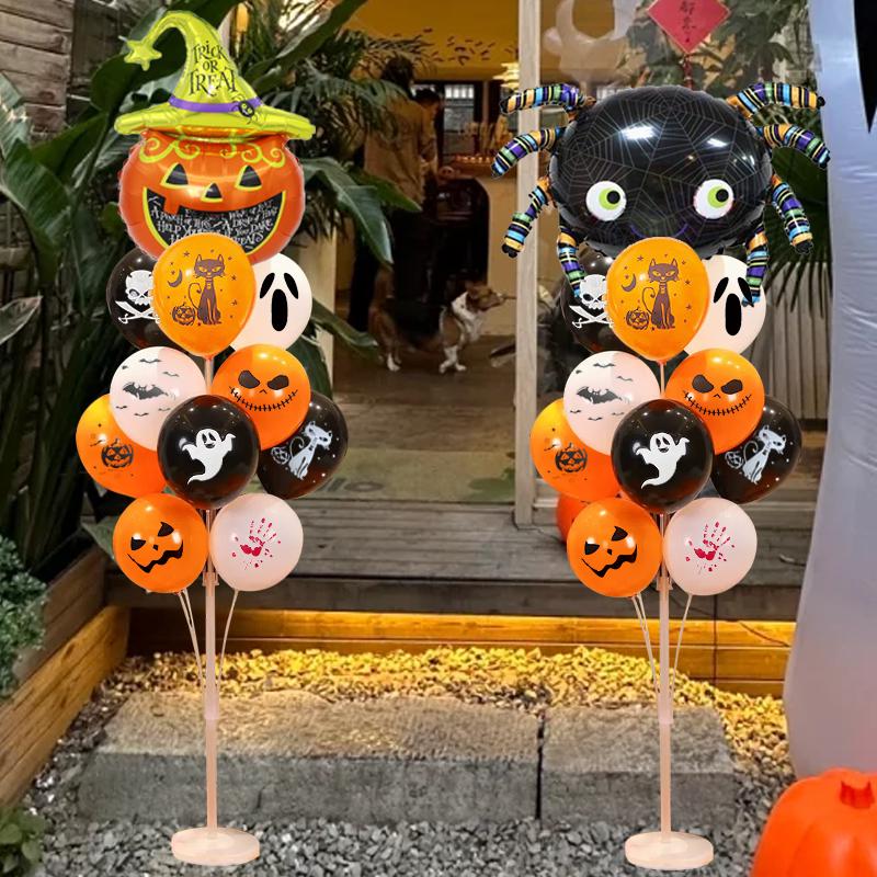 Halloween Pumpkin Atmosphere Balloons for Tables, Bars, Kindergartens, and Shopping Mall Displays