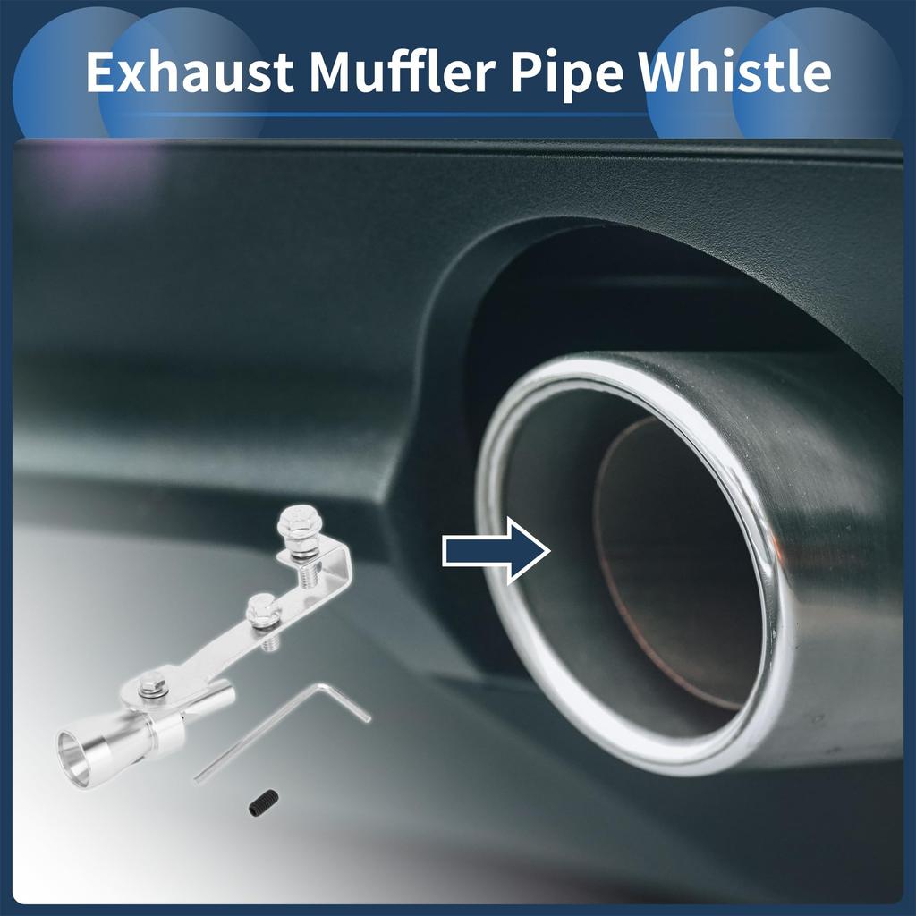 INFINAUTO Turbo Sound Exhaust Muffler Pipe Whistle Rear Tail Pipe