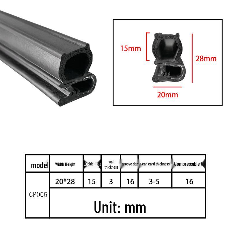 High-Temperature Resistant U-Shaped Rubber Sealing Strip for Dustproofing Electrical Cabinets and Car Doors