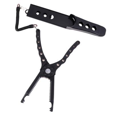 Ideamall Fish Grip Fishing Tackle Fishing Pliers Fish Grab Fishing Scissors Crocodile Grip (Black)