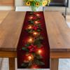 Linen Print Table Cloth Xmas Party Decor Table Runner High Quality Christmas Table Flag  Christmas