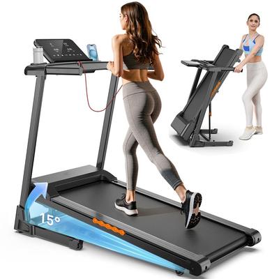 Loopband FT61 LED-display Afstandsbediening Compacte loopmat Gebruik thuis/kantoor Loopband met helling
