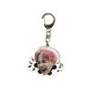 BTS Funny Cartoon Acrylic Keychain, Bangtan Boys Member Face with Cute Outfit Keyring, Kpop Idol Bag Pendant for ARMY Fans