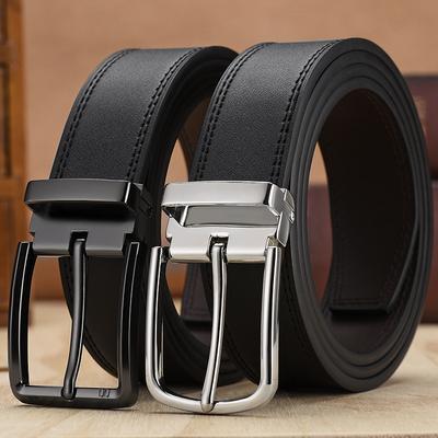 Preferred Cowhide Men'S Belt, Classic Alloy Buckle Leather Men'S Belt, Business Jeans Belt