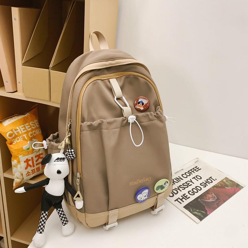 Japanese Niche Design Original High School Student Schoolbag Female Simple Junior High School Student Backpack Large Capacity Backpack