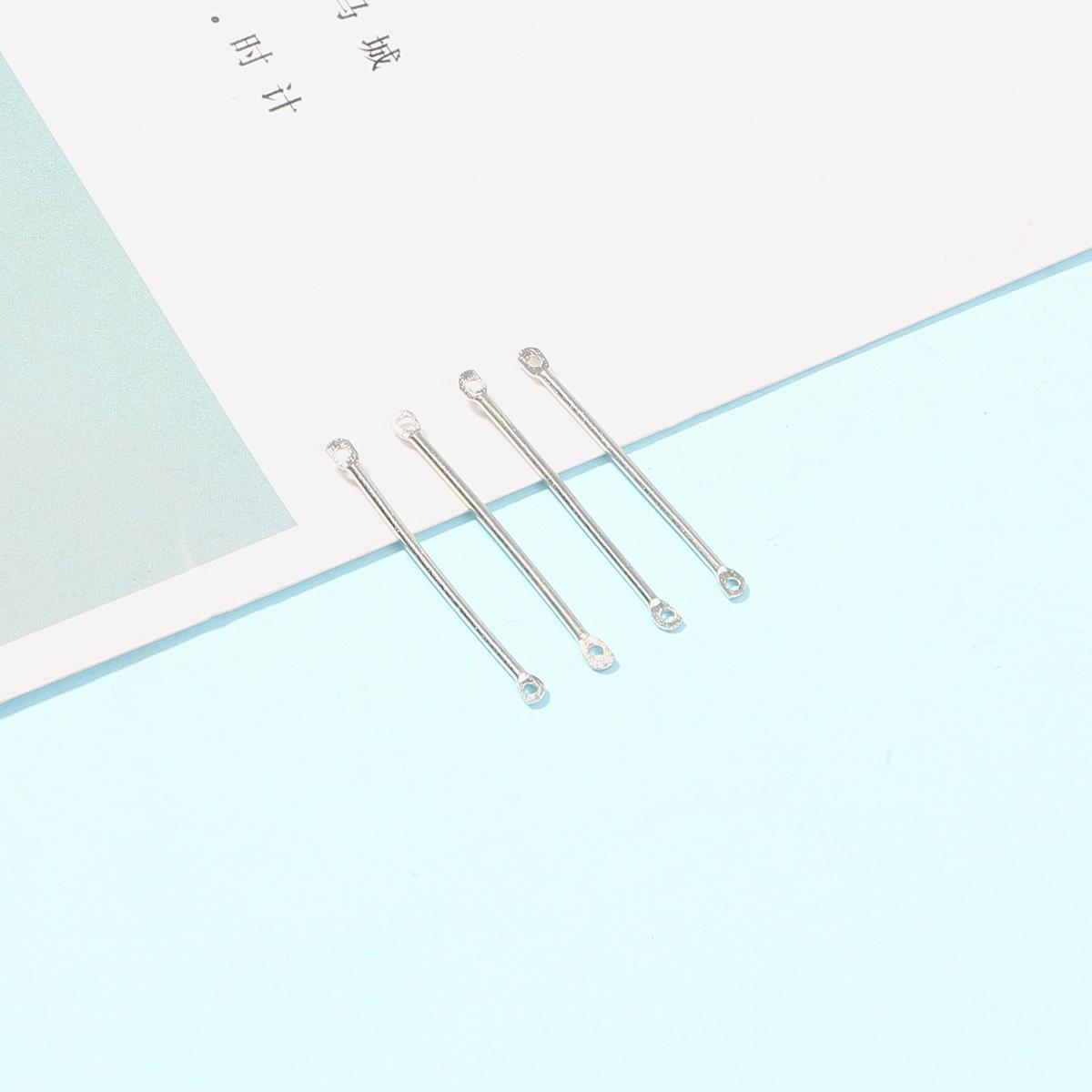 

50 шт. 20/25/30/35/40 мм железный стержень с двойными отверстиями для изготовления ювелирных изделий DIY серьги очарование украшения 30mm 50pcs