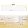 Pet Fence, 6-Panel Barrier with Door, Foldable, for Small & Medium-Sized Dogs, Plastic, Carbon Steel, White
