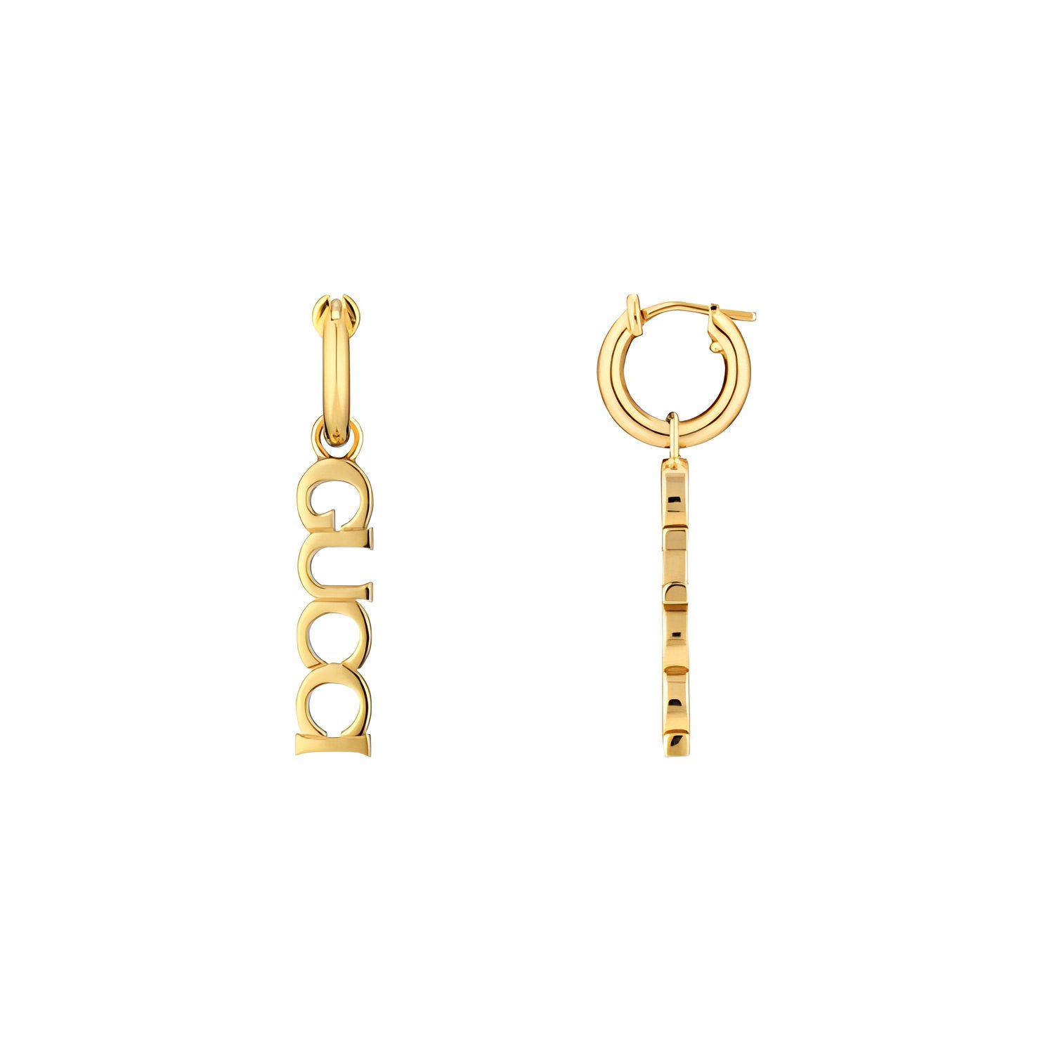 Gucci Letter Logo Asymmetric Fashion Jewelry Earrings Women Earrings Gold 774601I46008005 F,Gold