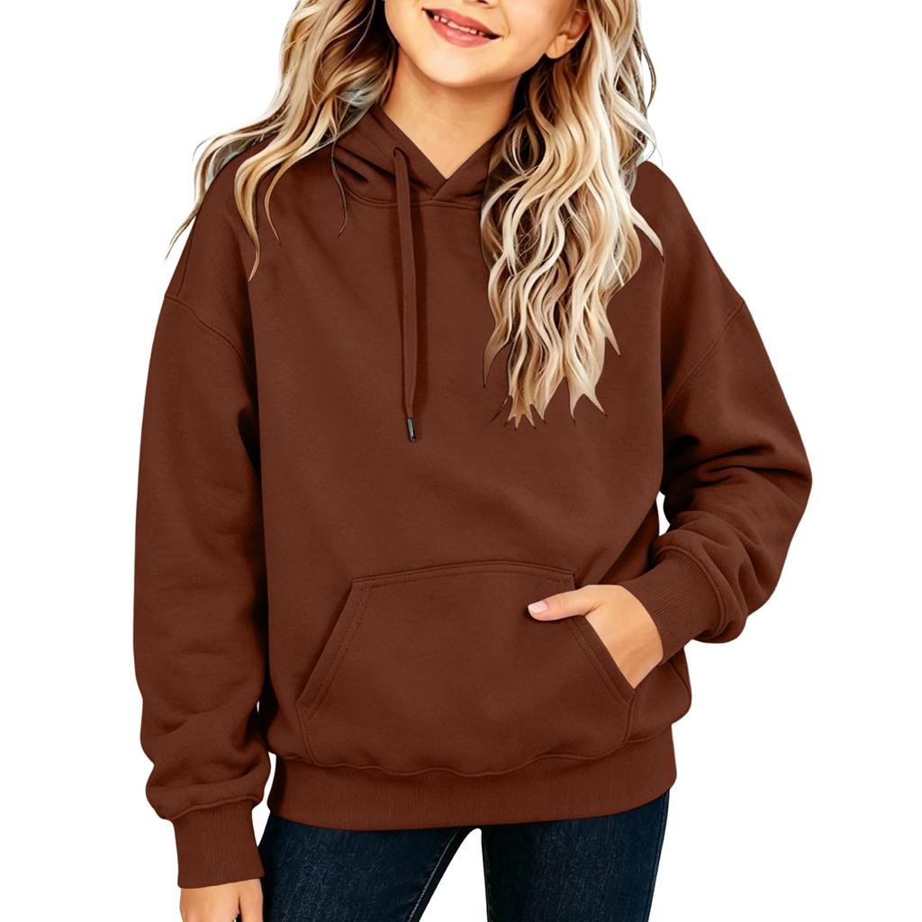 Sudadera Pulóver de Manga Larga de Color Unisex para Niños Comodidad Casual