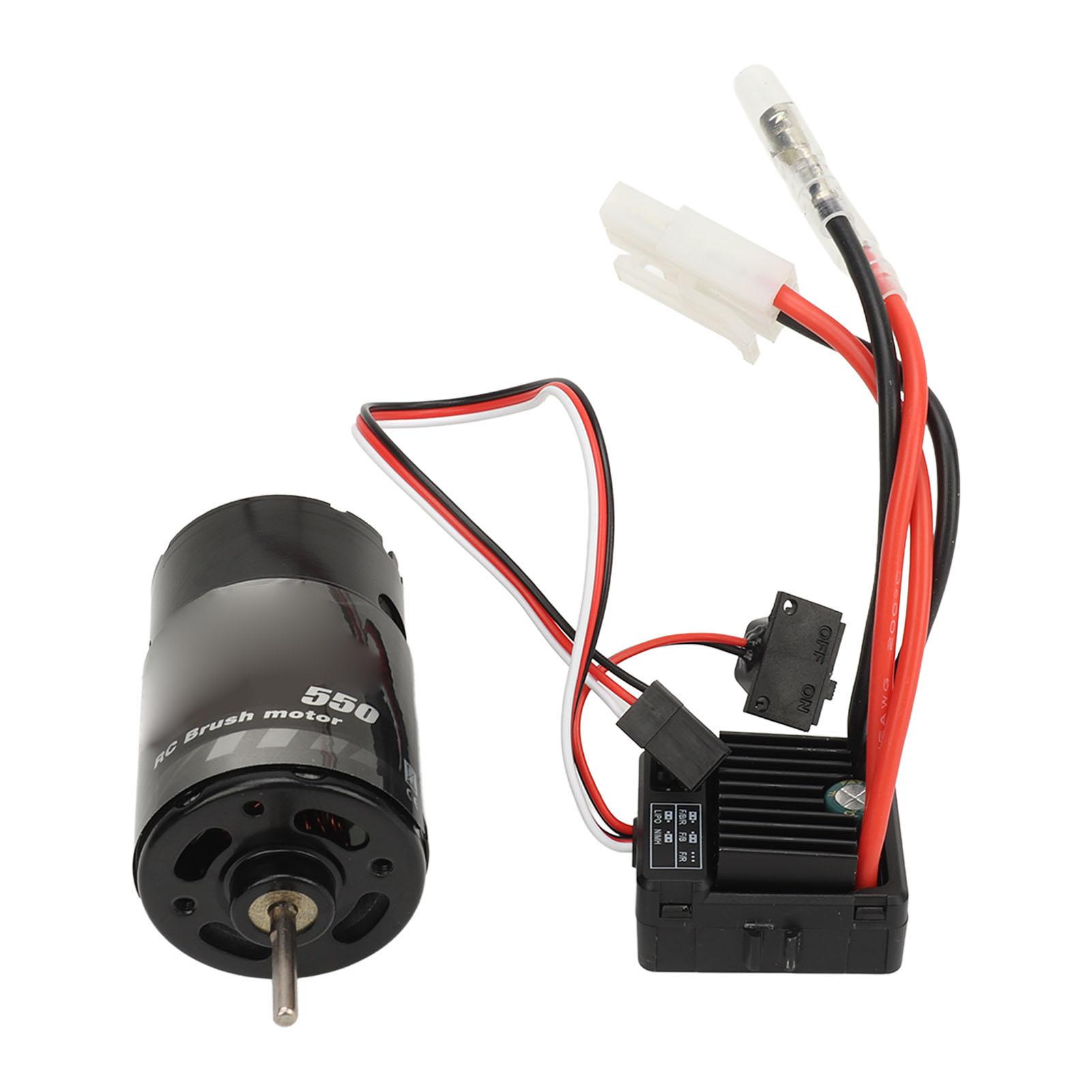 

Brushed Motor ESC Combo 550 Brushed Motor with 60A Brushed ESC for Tamiya Drag Head Tractor Truck 1 14 Off Road