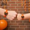 Adjustable Halloween Bracelets 2PCS Cartoon Bracelets Ghost/Pumpkin/Black Cat/Skull/Witch/Little Devil Shape Cute Witch And Skeleton Wristbands Soft