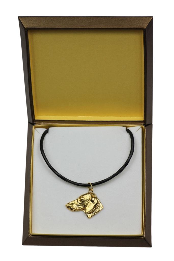 

Dachshund I - Dog necklace in gift box, gold-plated pendant for dog fan, striking jewellery by Art-Dog