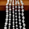 10Yards Rhinestone Chain Crystal Diamond Rhinestone Interval Pearl Chain Clothing Accessories DIY Wedding Party Decoration Gift