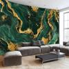 2D Flat Green Gold Marble Tapestry Luxurious Wall Hanging Elegant Home Decor Abstract Stone Pattern Design