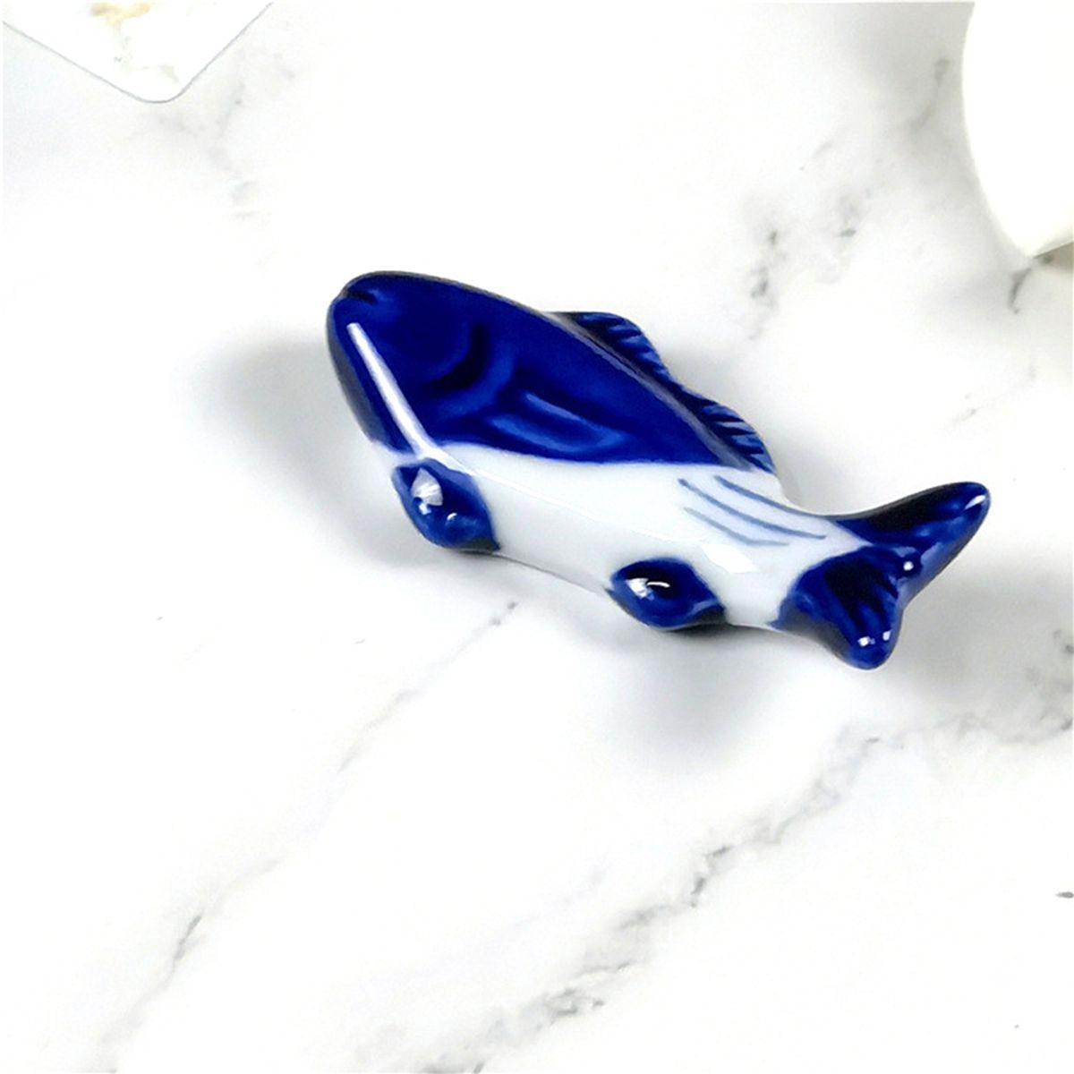 

Ceramic Spoon Fork Chinese Style Tableware Rack Dinnerware Stand Chopsticks Holder Chopstick Rest blue