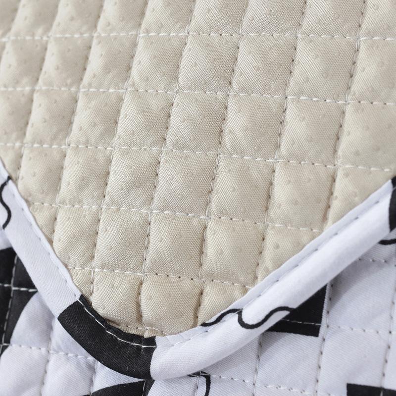 All Cotton Fabric Anti Slip Sofa Mat Black and White Minimalist Modern All-season Universal Full Cover Sofa Towel Sofa Cover