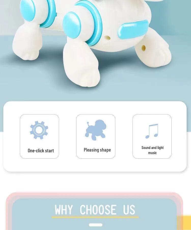 Interactive Electric Dog Toy: Lights, Music, Barking & Walking - Early Education & Crawling Guide for Ages 1-3