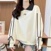 Navava Long Sleeve Ribbon Point Collar Sweatshirt Nt2287