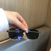 New Sunglasses For Men Crystal Glass For Driving Big Face Uv400 Green Sunglasses Metal High-Quality Double Beams