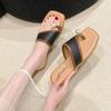 Fashion 2025 Woman Clip Toe Fabric Flipflops Flat Low Heels Slippers Ladies Shoes Summer Slip On Sliders Antiskid Thong Beach Sandals