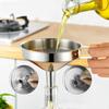 Stainless Steel Funnel Set: Large & Small with Filter, Wine Ladle, and Conical Oil Can for Kitchen Use