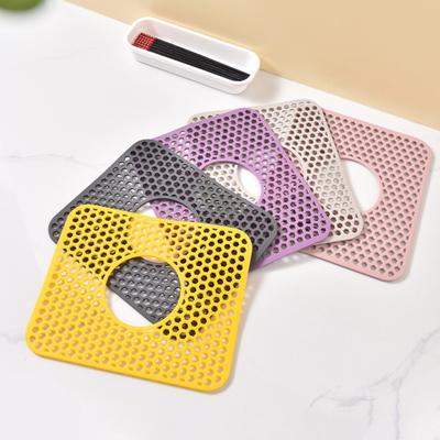 Silicone Sink Mat with Center Drain Heat-Resistant Flexible Non-Slip Design Easy To Clean Reusable Sink Protector Mat