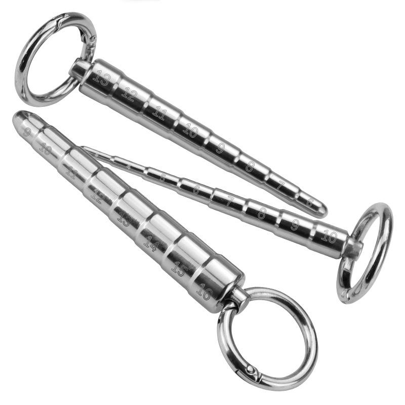 Haste Dilatadora Uretral Graduada em Aço Inoxidável para Masturbação Masculina