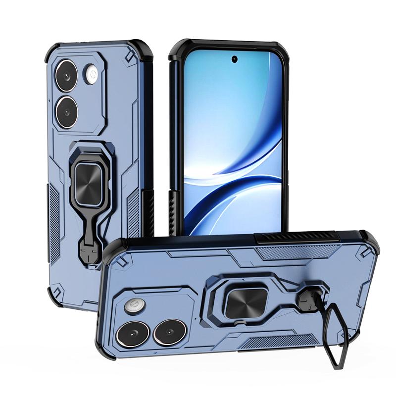 KEYSION Shockproof Armor Case for POCO X8 Pro Max Silicone+PC Upright Metal Live Ring Stand Phone Cover for Xiaomi POCO X8 Pro