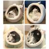 Classic Deep Sleep Cat Bed Cartoon Pet Bed Foldable Removable Washable Pet Sleeping Bed for Small Dog Mat Bag Cave Cats Bed