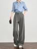 3D Tailored Tencel Linen Wide-Leg Pants for Women - Summer Loose, Floor-Length Drape