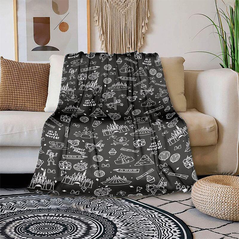 1pc Disneyland Cartoon Blanket,Portable Throw for Travel & Camping, All Season Cozy Blanket,Ideal Gift 80cmx120cm
