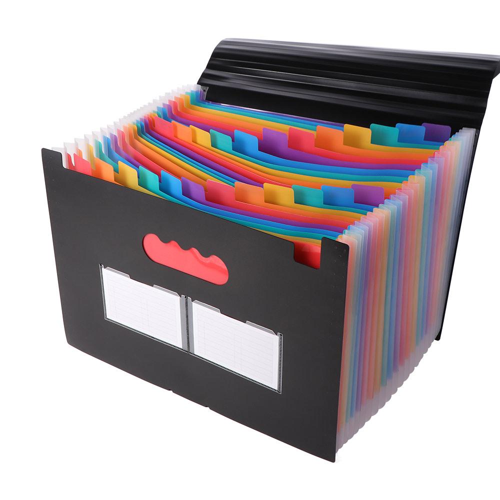 Plastic Expandable Filing Box Rainbow Art Supplies Folder File Folder Organizer  School