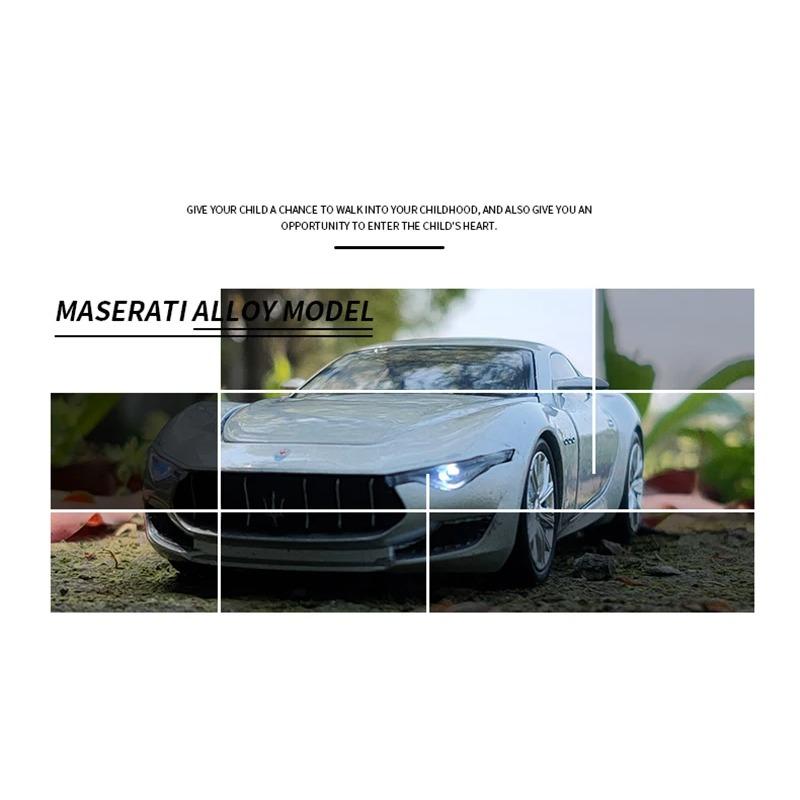 Maserati Alfieri Concept Car 1/32, Modello di Auto Sportiva in Lega, Pressofuso, Metallo, Veicoli, Giocattoli, Suono, Luce, Simulazione, Regalo per Bambini